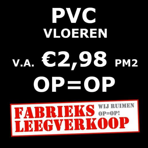 PVC VLOEREN V.A. 2,98 PM2 OP=OP! VLOEREN OUTLET EUROPA!, Huis en Inrichting, Stoffering | Vloerbedekking, 75 m² of meer, Overige typen
