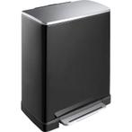 EKO pedaalemmer E-Cube 50 ltr zwart / RVS, Verzenden