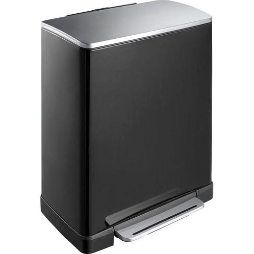 EKO pedaalemmer E-Cube 50 ltr zwart / RVS, Huis en Inrichting, Schoonmaakartikelen, Verzenden