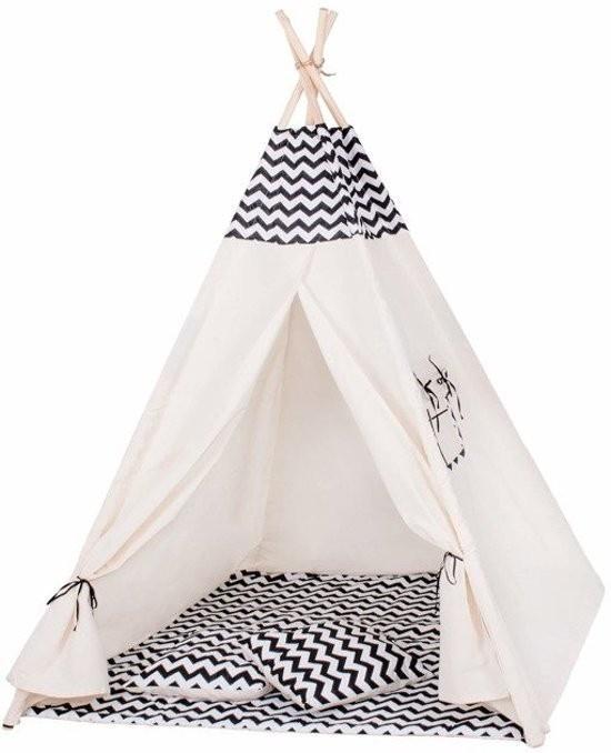 Speeltent Tipitent Zebra Wigwam - 100% katoen, Kinderen en Baby's, Speelgoed | Educatief en Creatief, Nieuw, Ophalen of Verzenden