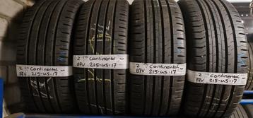 4x 215-45-17 Continental Zomer 6+7mm €65 Per Band 215 45 17 beschikbaar voor biedingen