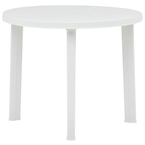 vidaXL Tuintafel 89 cm kunststof wit, Tuin en Terras, Tuintafels, Nieuw, Kunststof, Verzenden