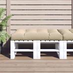 vidaXL Palletkussen 120x80x12 cm stof beige, Huis en Inrichting, Woonaccessoires | Kussens, Verzenden, Nieuw, Beige