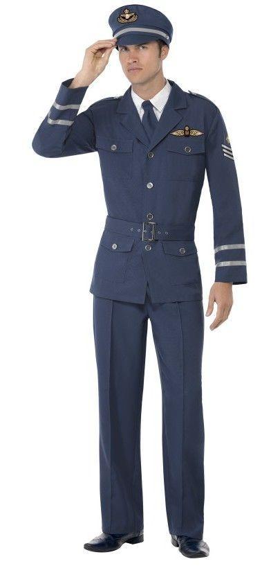 WW2 Luchtmacht kostuum blauw, Kleding | Heren, Carnavalskleding en Feestkleding, Nieuw, Ophalen of Verzenden
