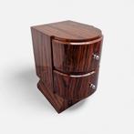 Art Deco stijl nachtkast of bijzettafel in Makassar hout -, Antiek en Kunst