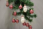 mini-set kerstmis, 13 delig, met kerstman, roze -, Nieuw