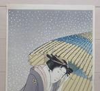 Landing-stage in the Snow - Kitagawa Utamaro (1753-1806) -
