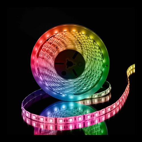 COMPLETE LED Strip RGB 5Mtr 60 LEDS Incl. afstandsbediening, Huis en Inrichting, Lampen | Overige, Ophalen of Verzenden