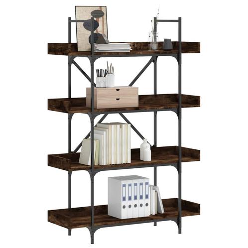 vidaXL Boekenkast 4-laags 100x33x145,5 cm bewerkt hout, Huis en Inrichting, Kasten | Boekenkasten, Nieuw, Overige houtsoorten