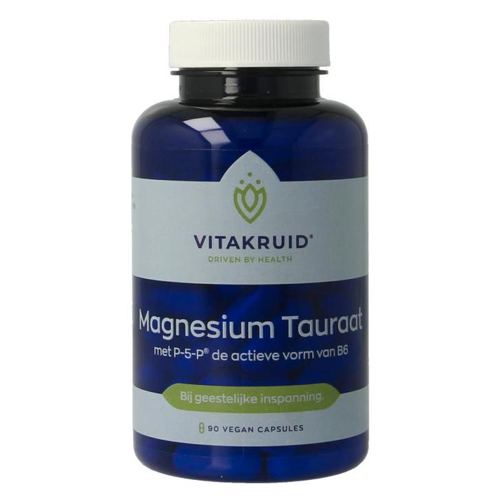 Vitakruid Magnesium Tauraat met Vitamine B6 (P-5-P) 90, Sport en Fitness, Gezondheidsproducten en Wellness, Verzenden