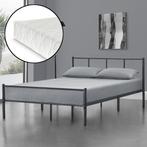 Metalen bedframe Hercules met matras 120x200 cm donkergrijs, Huis en Inrichting, Verzenden, Nieuw