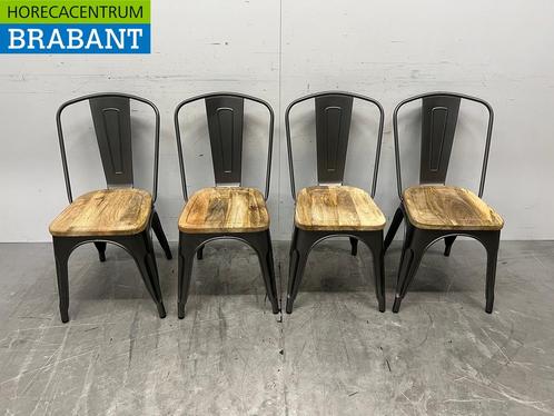 Bolero set van 4 stoelen met houten zitting Horeca, Zakelijke goederen, Horeca | Meubilair en Inrichting, Nieuw in verpakking