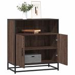 vidaXL Dressoir 68x35x76 cm bewerkt hout bruin eikenkleur, Verzenden, Nieuw, Overige houtsoorten