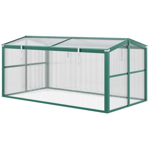 TRUUSK Kweekbak Alu 130x70x61cm Kweekbak Met Verstelbaar Dak, Tuin en Terras, Aarde en Mest, Verzenden