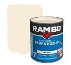 Rambo Pantserbeits Deur & Kozijn Dekkend RAL 9001 | Crèmewit, Doe-het-zelf en Verbouw, Verf, Beits en Lak, Verzenden, Wit, Nieuw