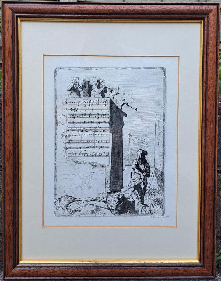 Max Slevogt - Mozarts Zauberflöte (handgesigneerd), Antiek en Kunst, Kunst | Etsen en Gravures, Ophalen of Verzenden
