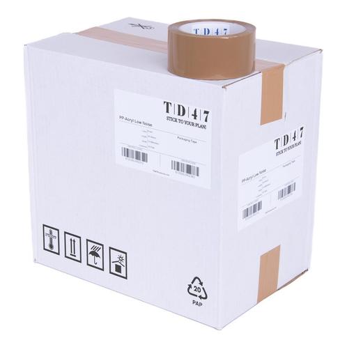 TD47 Verpakkingstape PP low noise 50mm x 66m Bruin (36 rolle, Zakelijke goederen, Partijgoederen en Retail | Verpakking en Verzending