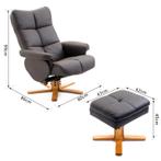 TRUUSK Relaxfauteuil Met Kruk En Opbergruimte, Tv-fauteuil M, Verzenden, Nieuw