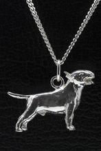 Zilveren Bull terrier ketting hanger - groot, Sieraden, Tassen en Uiterlijk, Verzenden, Nieuw