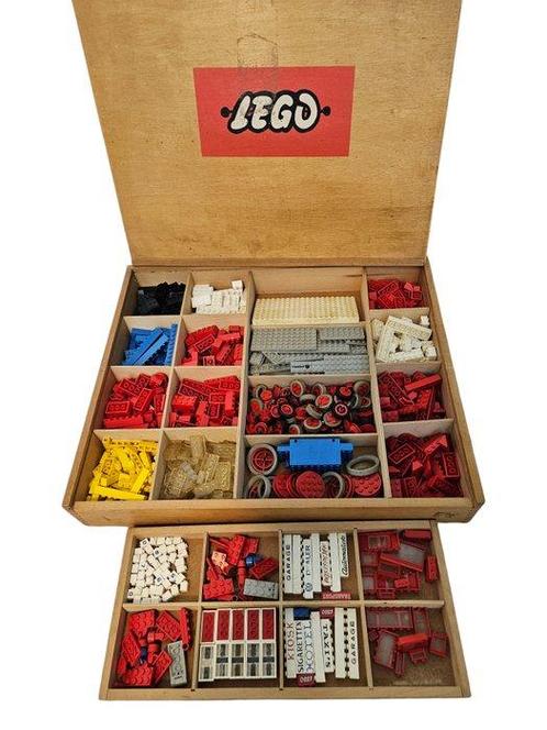 Lego - Vintage - Originele oude houten kist vol met Lego!, Kinderen en Baby's, Speelgoed | Duplo en Lego