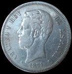 Spanje. Amadeo I. 5 Pesetas 1871 *71 SDM (Zonder