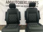 Voor stoelen met Zwart leder ruitjes Voor Transporter T5 T6, Auto-onderdelen, Interieur en Bekleding, Ophalen, Nieuw, Volkswagen