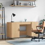 vidaXL Bureau 140x50x75 cm bewerkt hout sonoma eikenkleurig, Verzenden, Nieuw