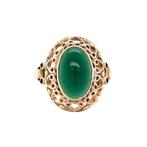 Gouden vintage ring met agaat 14 krt, Ophalen of Verzenden, Nieuw