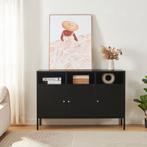 Commode Janakkala dressoir 119x35x80 cm zwart [en.casa], Huis en Inrichting, Verzenden, Nieuw