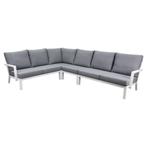 New york hoek loungeset 5 delig aluminium wit, Tuin en Terras, Tuinsets en Loungesets, Ophalen of Verzenden, Nieuw, Aluminium