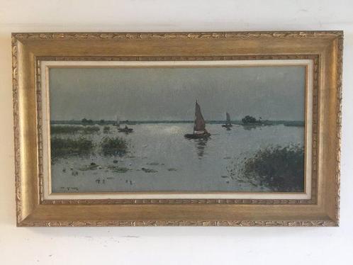 Jan Knikker Sr (1889-1957) - Zicht op een polderlandschap, Antiek en Kunst, Kunst | Schilderijen | Klassiek