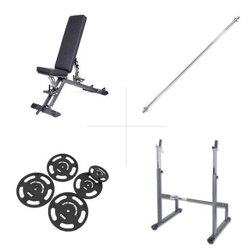 Taurus halterbank B900 + lange halterrek + 75 kg set, Sport en Fitness, Fitnessmaterialen, Nieuw, Verzenden