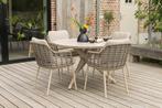 Taste Puglia/Dublin ronde tuinset Ø120 cm. (5-delig) - Latte, Verzenden, Nieuw, Overige materialen, Tuinset
