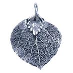 Zilveren Bodhi boomblad ketting hanger, Verzenden, Nieuw