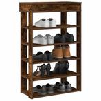 vidaXL Schoenenrek 60x30x98 cm bewerkt hout gerookt, Huis en Inrichting, Kasten | Schoenenrekken, Verzenden, Nieuw