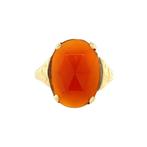 Ring met carneool 12 krt, Sieraden, Tassen en Uiterlijk, Ringen, Ophalen of Verzenden, Nieuw
