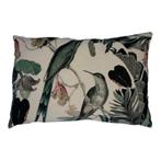 groot kussen fluweel exotisch honing vogel 40x60cm, Verzenden, Nieuw