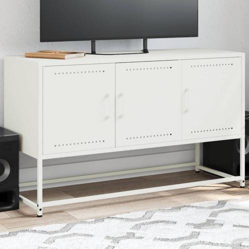 vidaXL Tv-meubel 100,5x39x60,5 cm staal wit, Huis en Inrichting, Kasten | Televisiemeubels, 75 cm of meer, Nieuw, Minder dan 50 cm