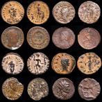Romeinse Rijk. Lot comprising eight (8) bronze coins:.