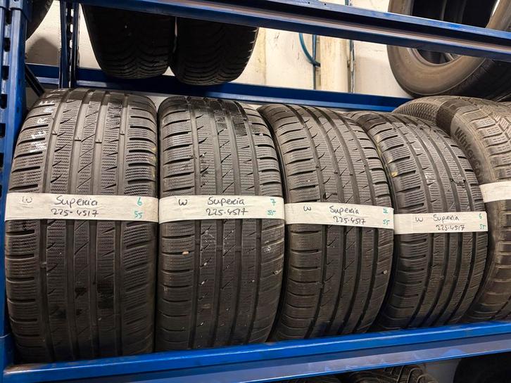 225-45-17 Superia Winterbanden 7mm Incl Montage 225 45 17, Auto-onderdelen, Banden en Velgen, 17 inch, Winterbanden, 225 mm, Personenwagen