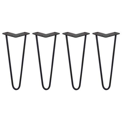 4 x Tafelpoten staal - Lengte: 30.5cm - 2 pin - 10mm - Zwart, Huis en Inrichting, Tafelonderdelen, Verzenden