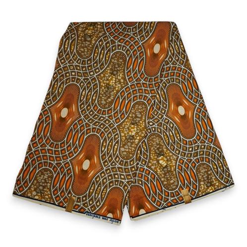 Afrikaanse stof - Mosterdkleurig  - 100% katoen, Hobby en Vrije tijd, Stoffen en Lappen, Nieuw, Ophalen of Verzenden