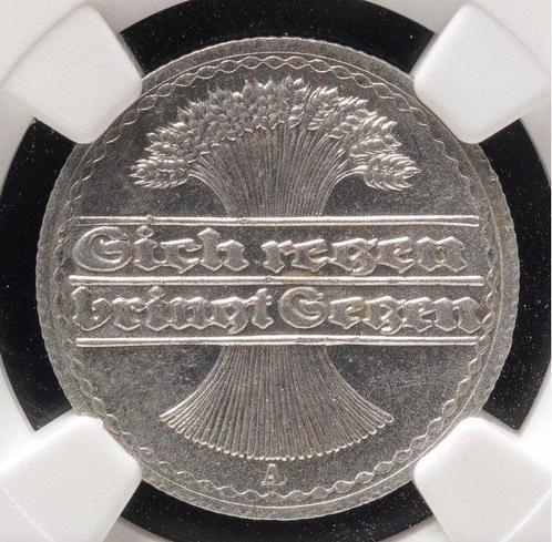 Duitsland. 50 Pfennig 1920 - NGC MS62 (Zonder Minimumprijs), Postzegels en Munten, Munten | Europa | Niet-Euromunten