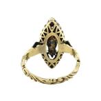 Gouden prinsessen ring met roosdiamant 14 krt/925, Sieraden, Tassen en Uiterlijk, Ringen, Ophalen of Verzenden, Nieuw
