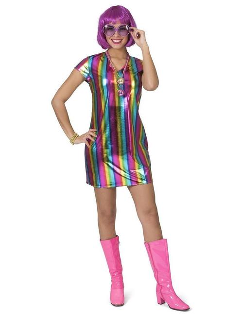 Regenboog Jurk Metallic, Kleding | Dames, Carnavalskleding en Feestkleding, Nieuw, Ophalen of Verzenden