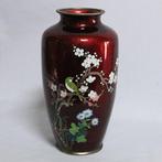 Rode Cloisonné vaas - Glas - Japan - 20e eeuw