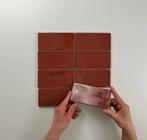 Wandtegel Cifre Cerámica Atlas Garnet Rood Glans 7,5x15, Nieuw, Minder dan 20 cm, 10 m² of meer, Wandtegels