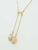 Halsketting - 14 karaat Geel goud - 0.71ct. tw. Diamant, Sieraden, Tassen en Uiterlijk, Kettingen, Nieuw
