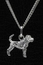 Zilveren Affenpinscher met staart ketting hanger - klein, Verzenden, Nieuw