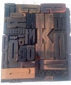 Drukblokken (50) - XL oude typografische letterblokjes -